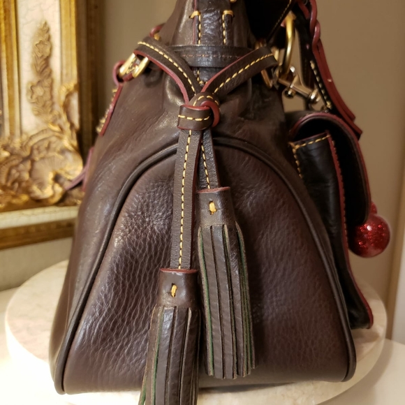 ❤ Dooney  Florentine Double Pocket Satchel Tmoro - Picture 4 of 15